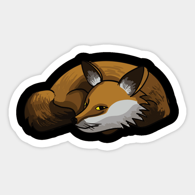 Fox Foxes cute forest animal gift Sticker by Jackys Design Room